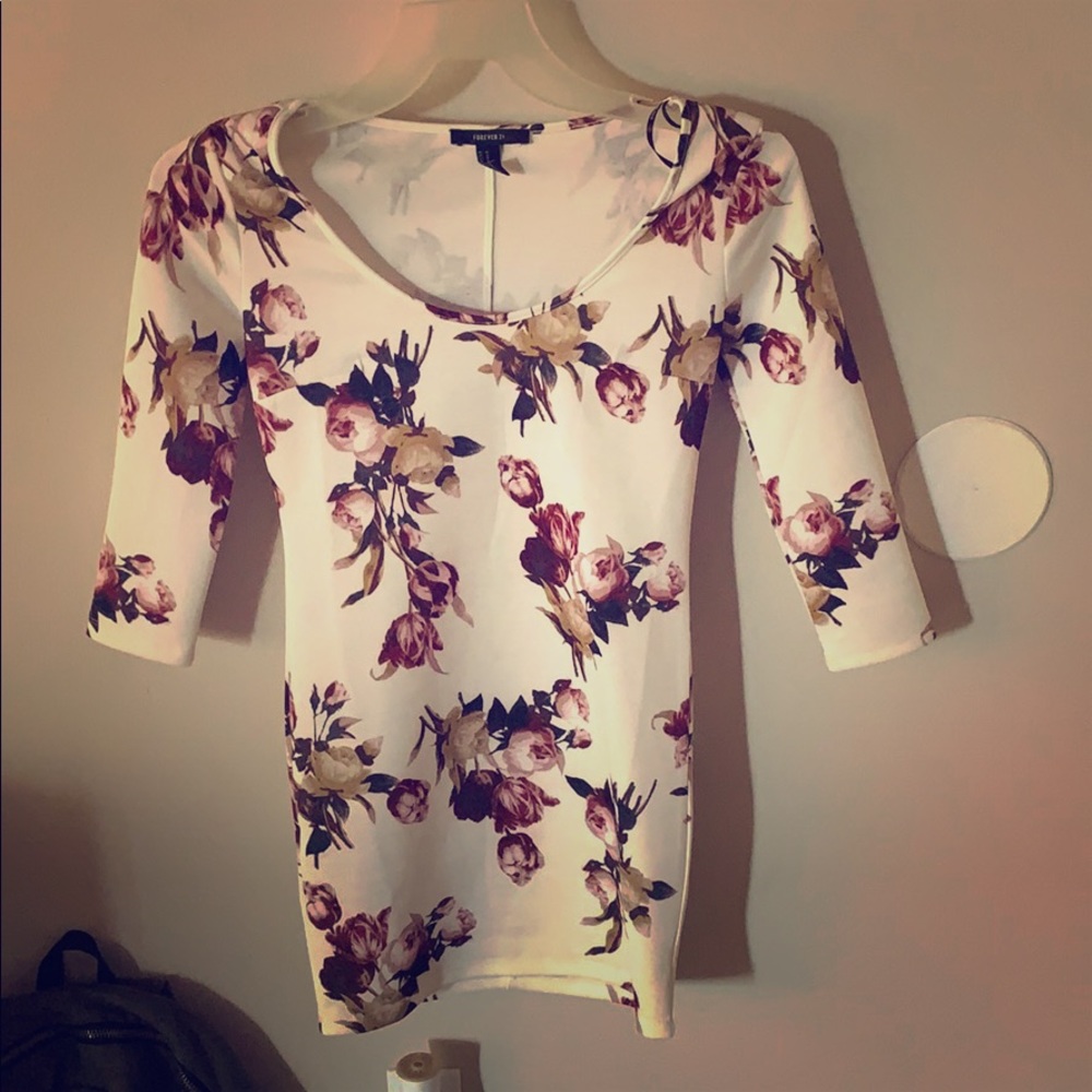 White/ floral cocktail dress